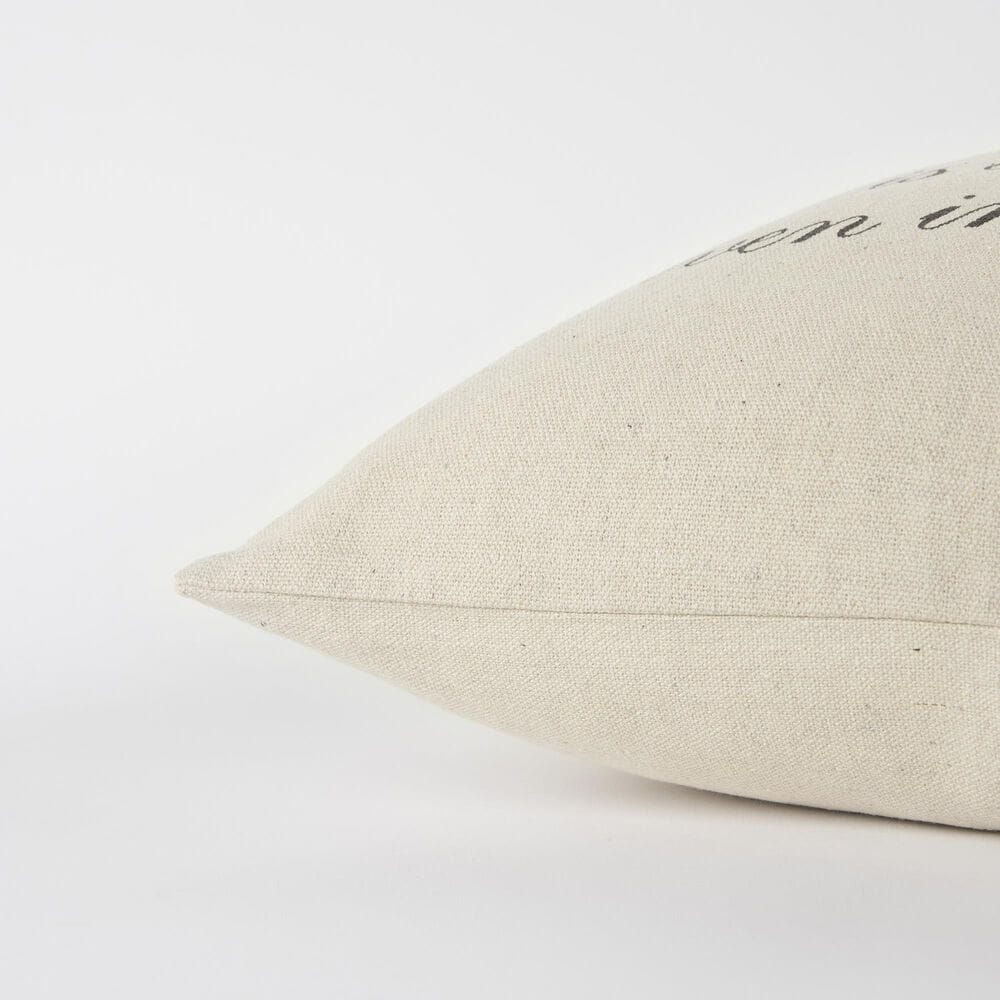 Rizzy Home Transitional Sentiment 20&quot; Down Filled Pillow in Natural, , large