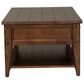 Belle Furnishings Lake House 2-Drawer Cocktail Table in Rustic Brown Oak, , large