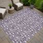 Dalyn Rug Company Soft Essentials Floral Purple 3" x 5" Indoor/Outdoor Area Rug, , large