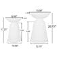 Hearth and Haven Serenita Patio Side Tables in White (Set of 2), , large