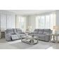 Ashley Buntington Double Manual Reclining Loveseat in Pewter, , large