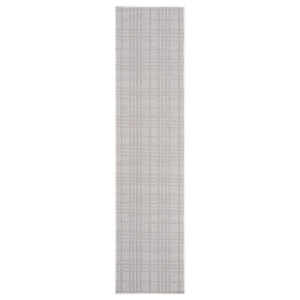 Safavieh Bermuda BMU802A 2" x 8" Ivory and Light Grey Indoor/Outdoor Area Performance Rug, , large