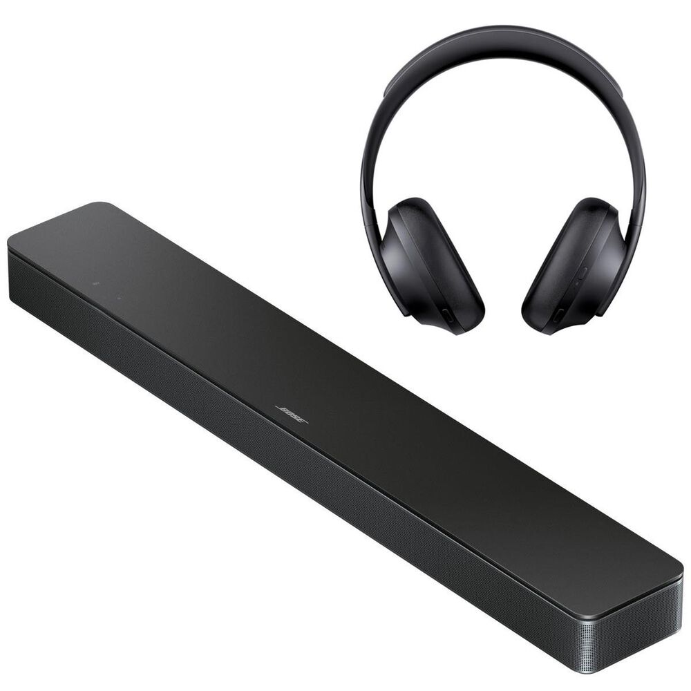 Bose Smart Soundbar 300 In Black 700 Noise Canceling Bluetooth Headphones In Triple Black Nebraska Furniture Mart