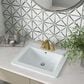MS International 21" Rectangular Overmount Porcelain Bathroom Sink in White, , large