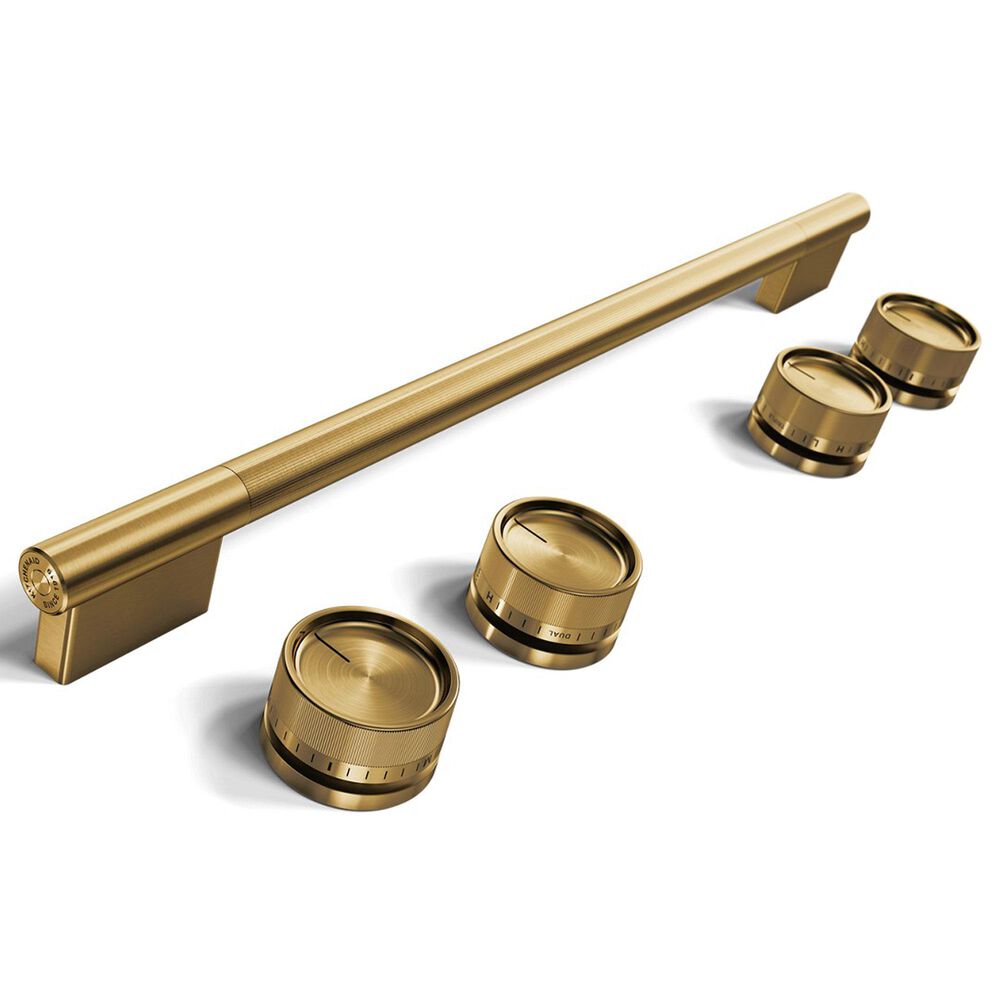 KitchenAid Handle and 4-Piece Knob Accessory Kit for Slide-In Convection Range in Brass, , large