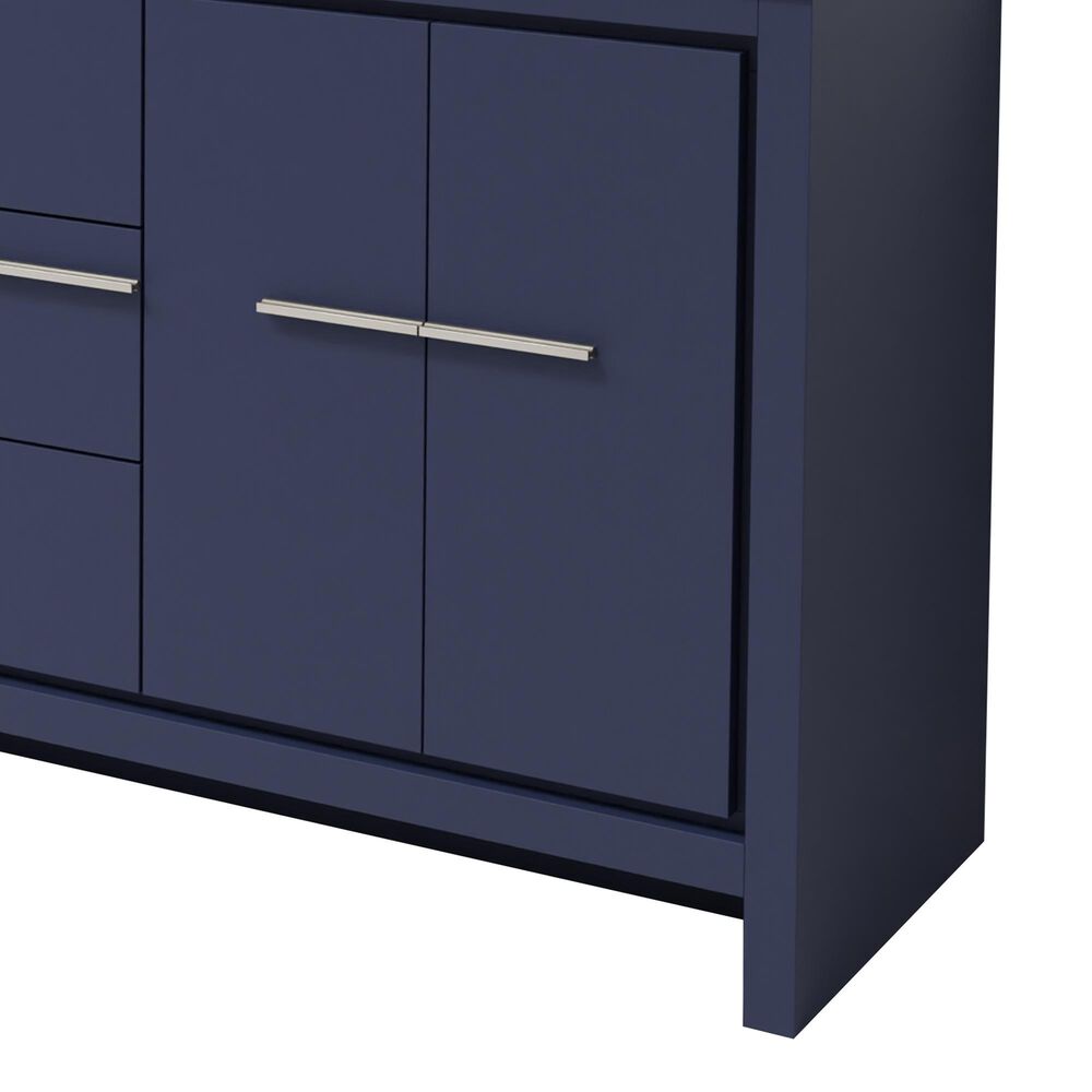 Lexora Home Lafarre 60" Double Bathroom Vanity in Navy Blue with 2 cm White Quartz Top and Rectangular Sinks, , large
