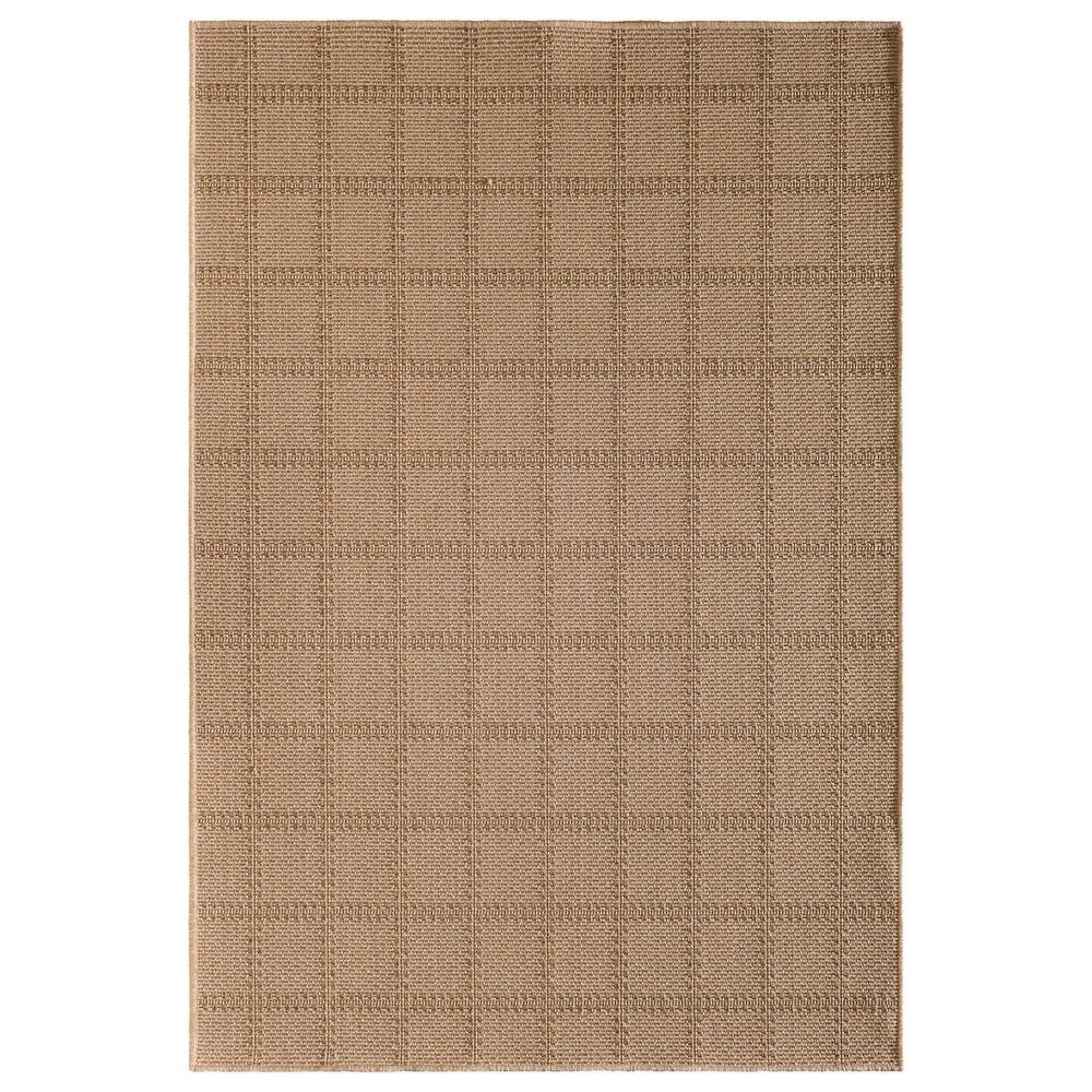 Central Oriental Santorini Regular Plaid 7"10" x 9"10" Natural and Earth Area Rug, , large