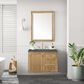 James Martin Vanities Laurent 36" Single Bathroom Vanity in Light Natural Oak with 3 cm Parisien Bleu Quartz Top and Rectangular Sink, , large