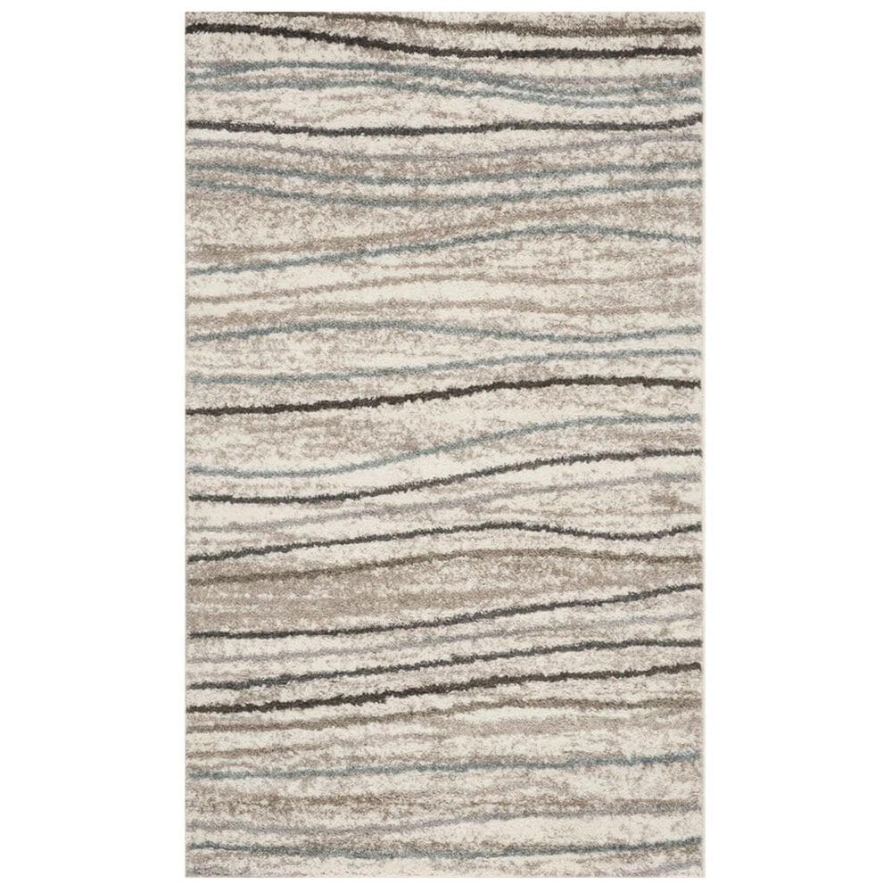 Safavieh Amsterdam AMS111A 4" x 6" Cream and Beige Area Rug, , large