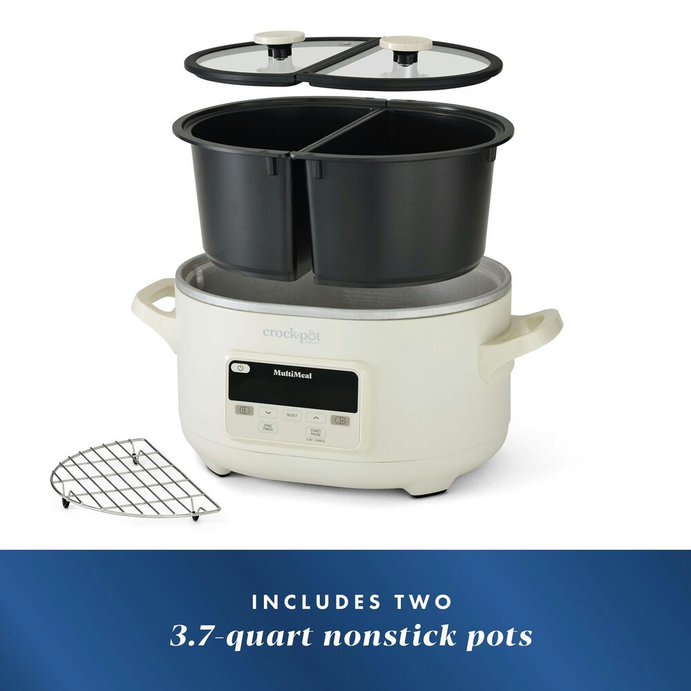 Crock-Pot 7.4-Quart MultiMeal Multicooker and Programmable Slow Cooker in Oat Milk, , large