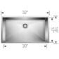 Blanco Precision R0 32" Super Single Bowl Kitchen Sink in Stainless Steel, , large