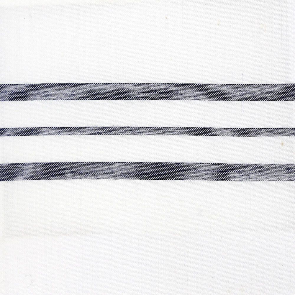 Ann Gish Art Of Home 4-Piece California King Hem Stripe Sheet Set In White Navy, , large