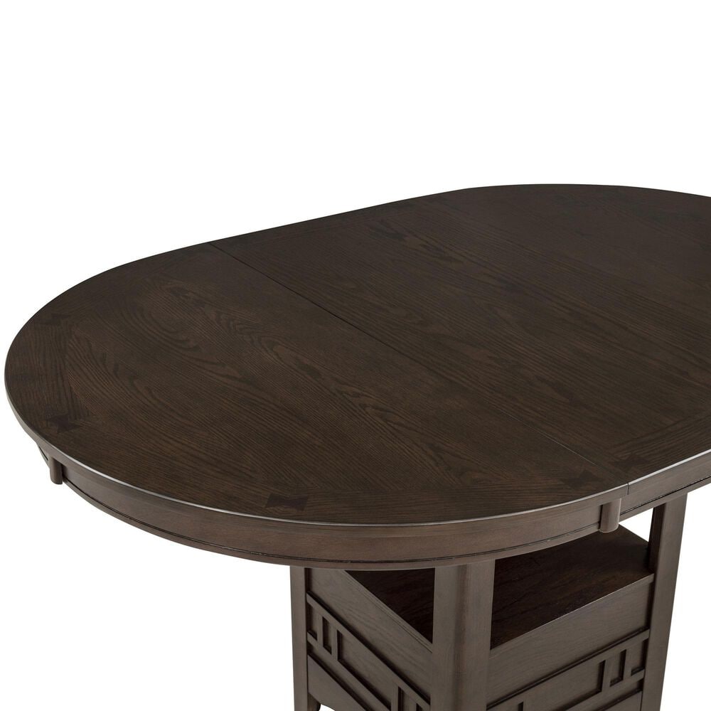 Crown Mark Hartwell 5-Piece Counter Height Dining Set in Dark Brown, , large