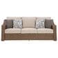 Ashley Laguna Heights Stationary Sofa with Cushions in Beige, , large