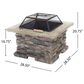 Hearth and Haven Outdoor Fire Pit with Mesh Cover in Stone Gray, , large