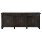 Home Trends & Design Turin 100" Sideboard in Distressed Black and Walnut, , large