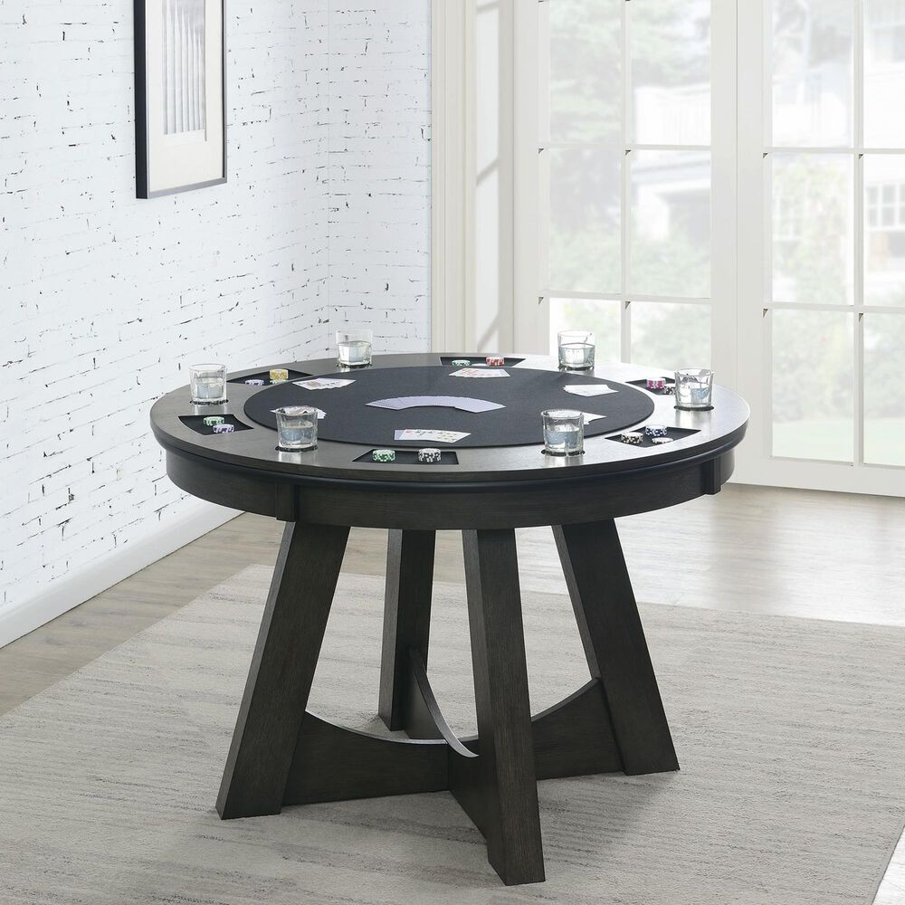 ELEMENTS Prince and Nero 5-Piece Game Table Set in Grey, , large