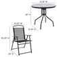 Flash Furniture Nantucket 6-Piece Patio Garden Set in Black, , large