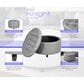 Regency Global Sourcing Knight 28" Round Storage Ottoman in Gray, , large