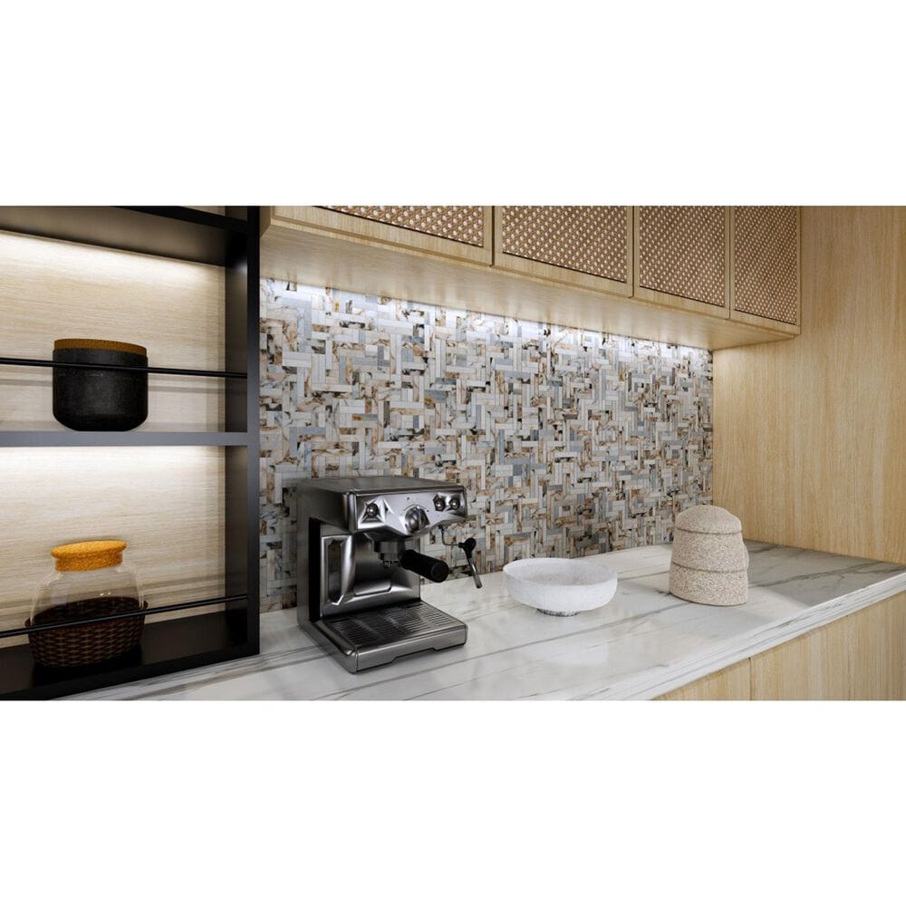 Emser Talento Oro 2" x 3" on 12" x 13" Marble Mosaic Sheet, , large