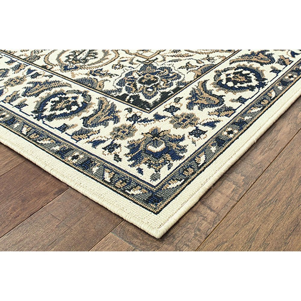 Oriental Weavers Marina 1248W 2&#39;5&quot; x 4&#39;5&quot; Ivory and Navy Area Rug, , large