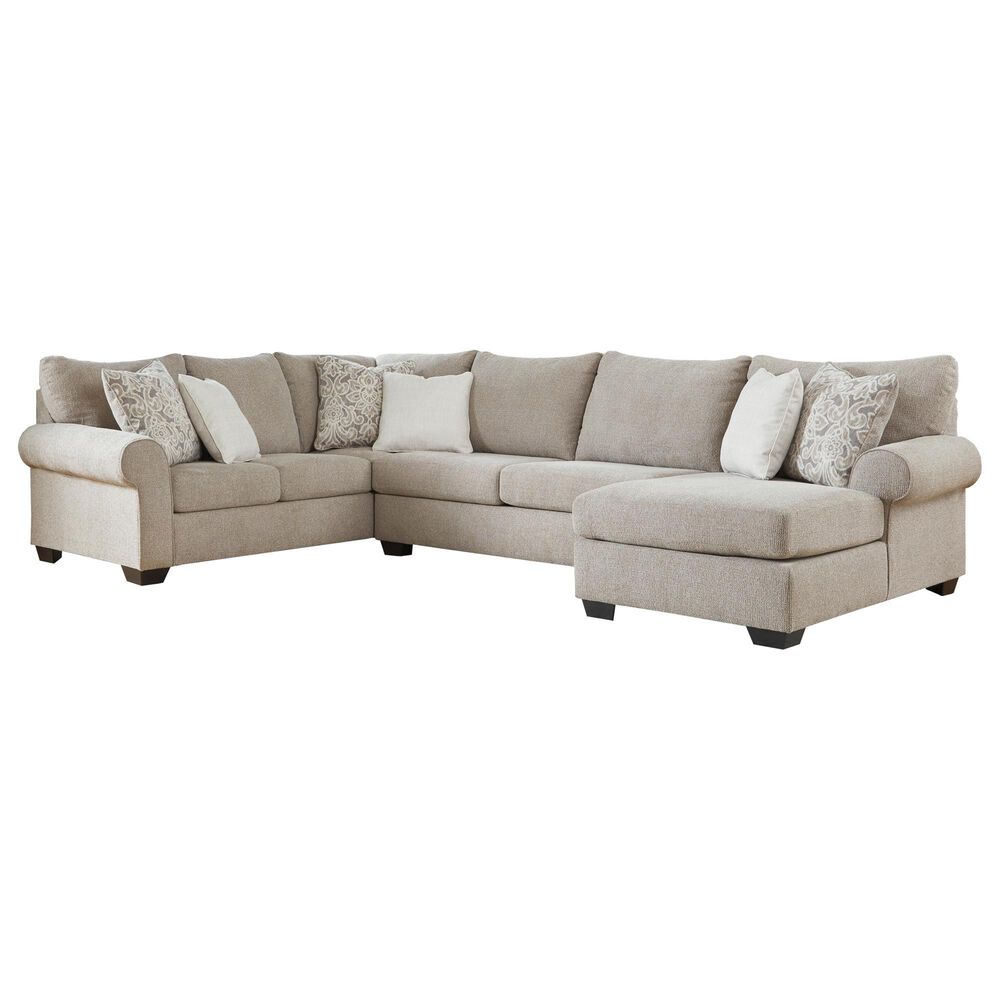 Signature Design by Ashley Baranello Stationary 3-Piece Sectional in Stone, , large