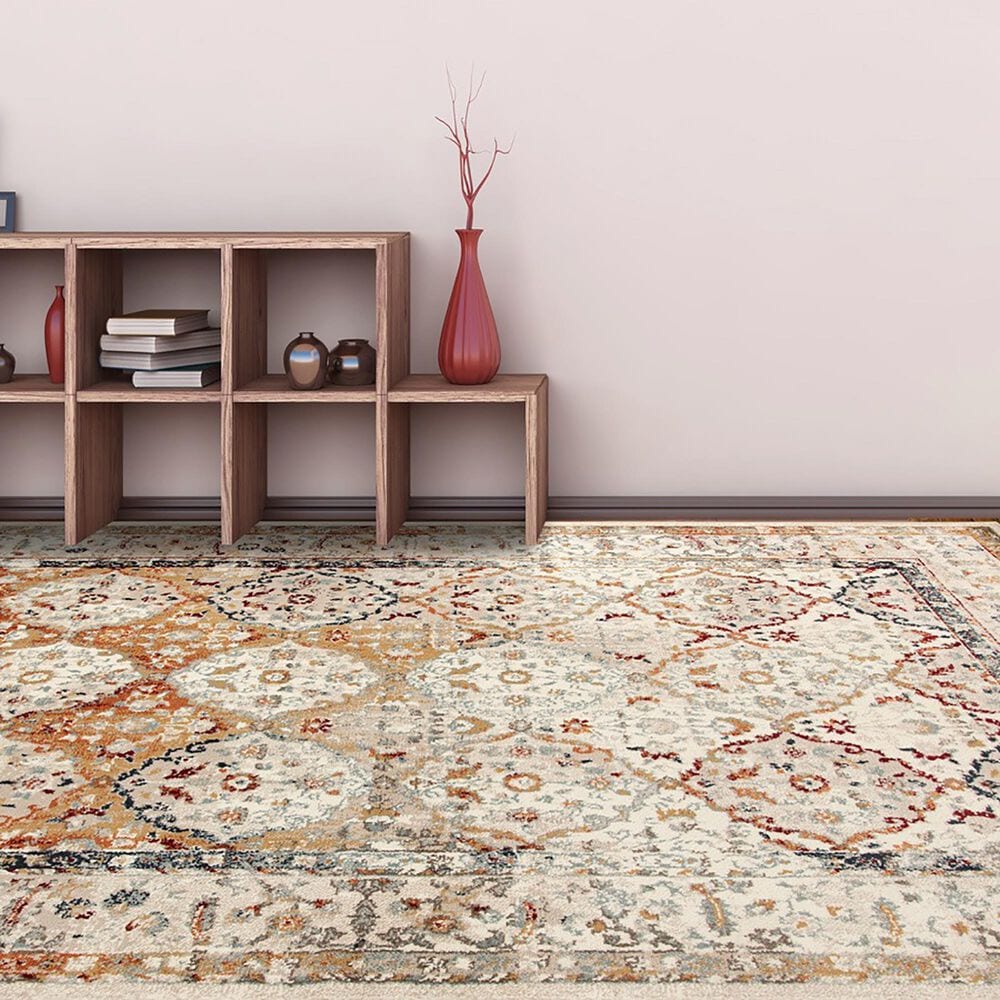 Amer Rugs Allure 7&#39;9&quot; x 9&#39;9&quot; Ivory and Multicolor Area Rug, , large