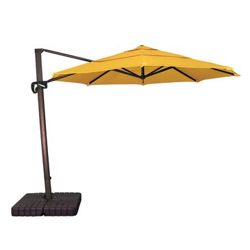 California Umbrella 11" Cantilever And Base in Yellow, , large