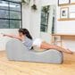 Jaxx Avana Chaise Lounge Yoga Chair in Grey Velvet, , large