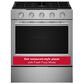 KitchenAid 2-Piece Kitchen Package with 30" Slide-In Smart Gas Range and 30" Over-the-Range Microwave Oven in PrintShield Stainless Steel, , large