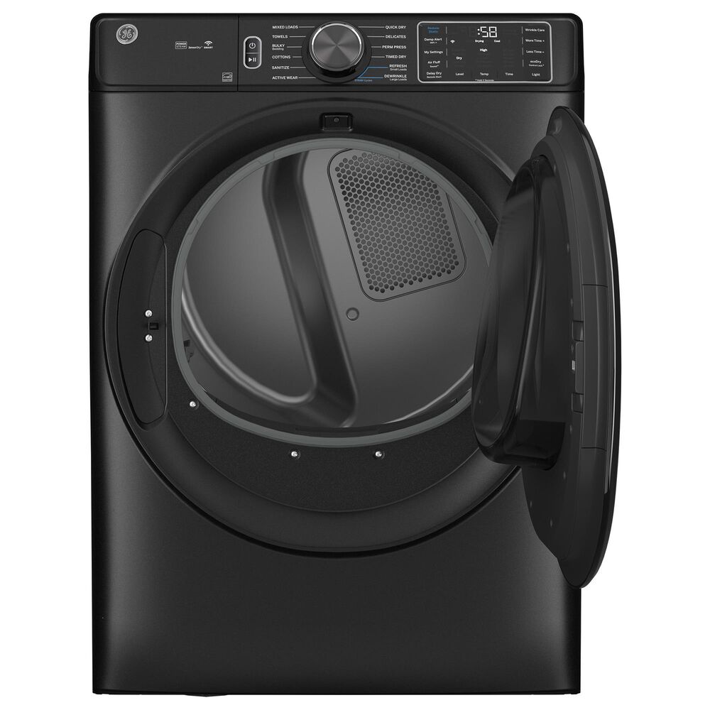 GE Appliances 5 Cu. Ft. Front Load Washer and 7.8 Cu. Ft. Gas Dryer Laundry Pair with 16&quot; Pedestal in Carbon Graphite, , large