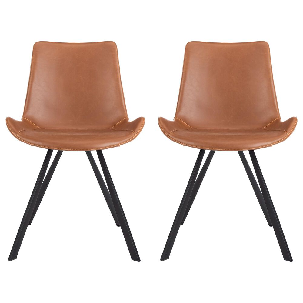 Safavieh Terra Accent Chair in Light Brown/Black &#40;Set of 2&#41;, , large