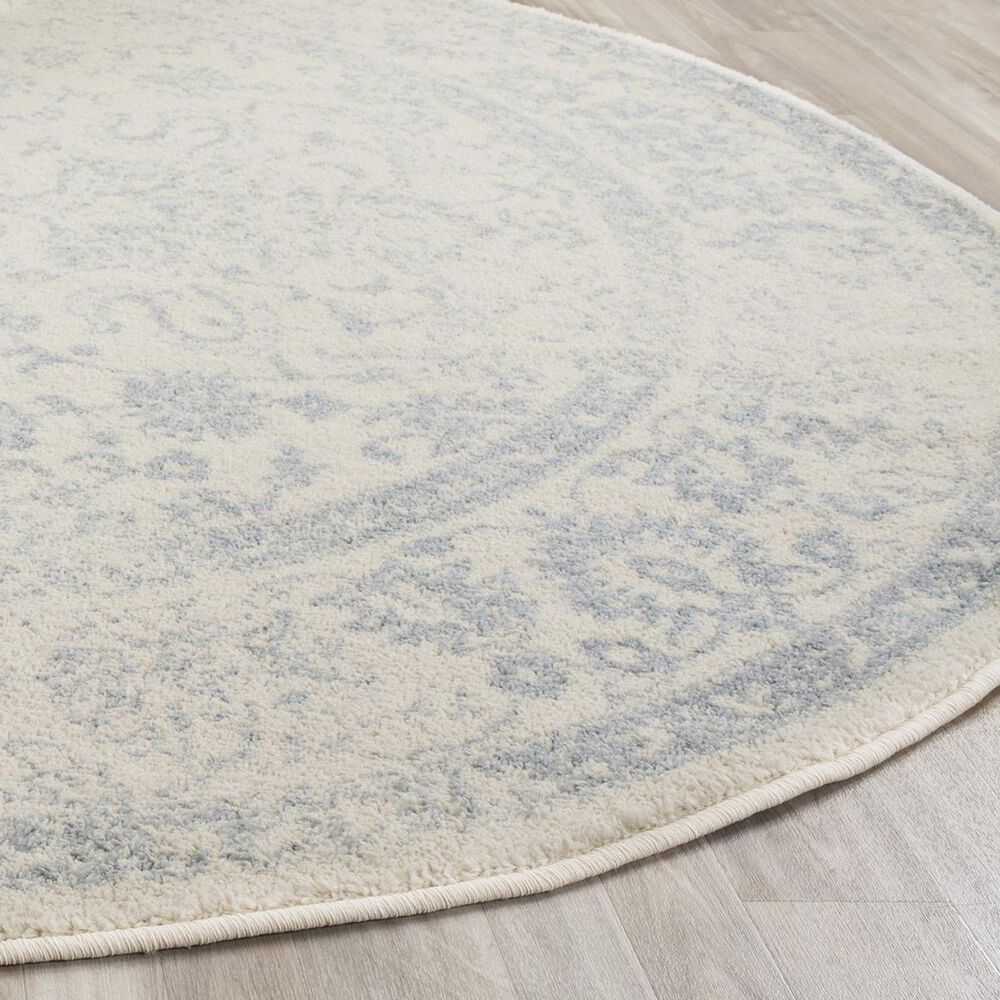 Safavieh Adirondack ADR109S-6R 6&#39; x 6&#39;  Ivory/Slate Round Rug, , large
