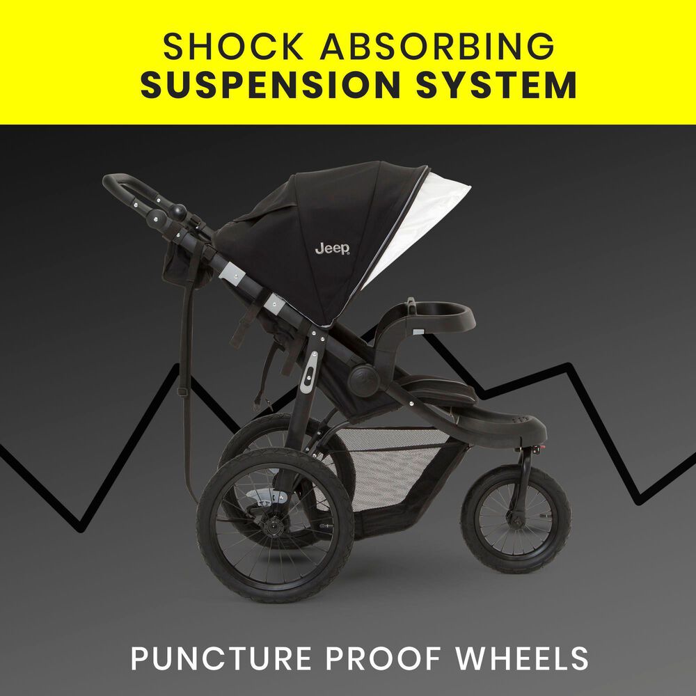 Delta Jeep Hydro Sport Plus Jogger Stroller in Black NFM