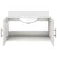 Lexora Home Geneva 36" Single Bathroom Vanity in Glossy White with 2 cm White Cultured Marble Top and Rectangular Sink, , large