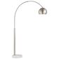 Renwil Aglow Floor Lamp in Plated Brushed Nickel and White, , large