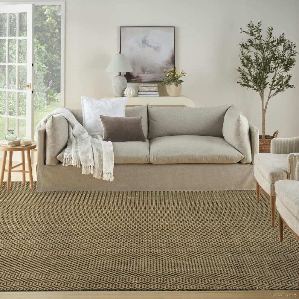 Nourison Courtyard Green 8&#39; x 10&#39; Indoor/Outdoor Area Rug, , large