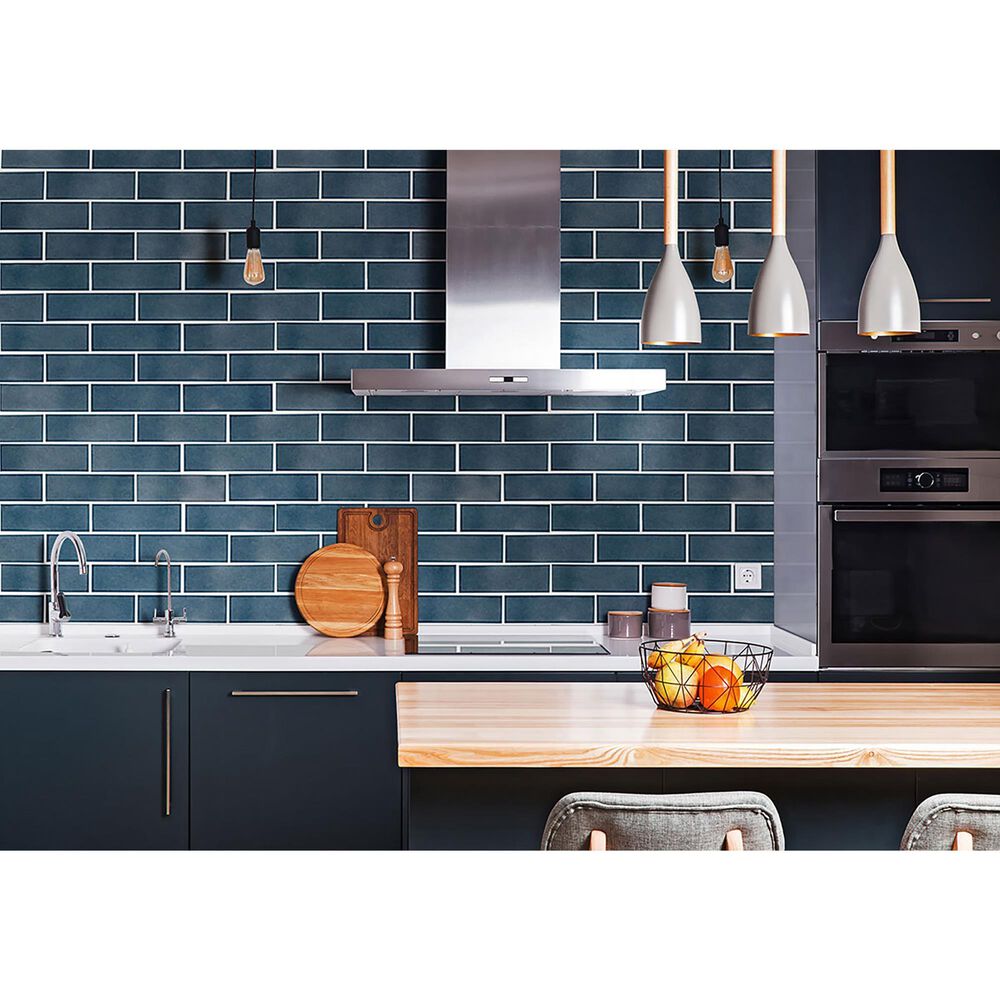 MS International Highland Park Bay Blue 4&quot; x 12&quot; Ceramic Tile, , large