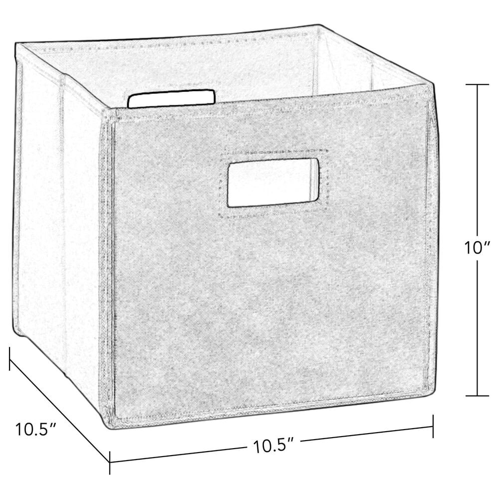 RiverRidge Home Kids Curve Appeal 46" 4-Cubby Bookcase with 2 Taupe Bins in White, , large