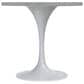 Leisuremod LeisureMod Verve Collection 27 Square Dining Table, White Base with Laminated White Marbleized Top, , large