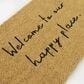 Balta Rugs Welcome to our Happy Place Black 1"6" x 2"6" Door Mat, , large