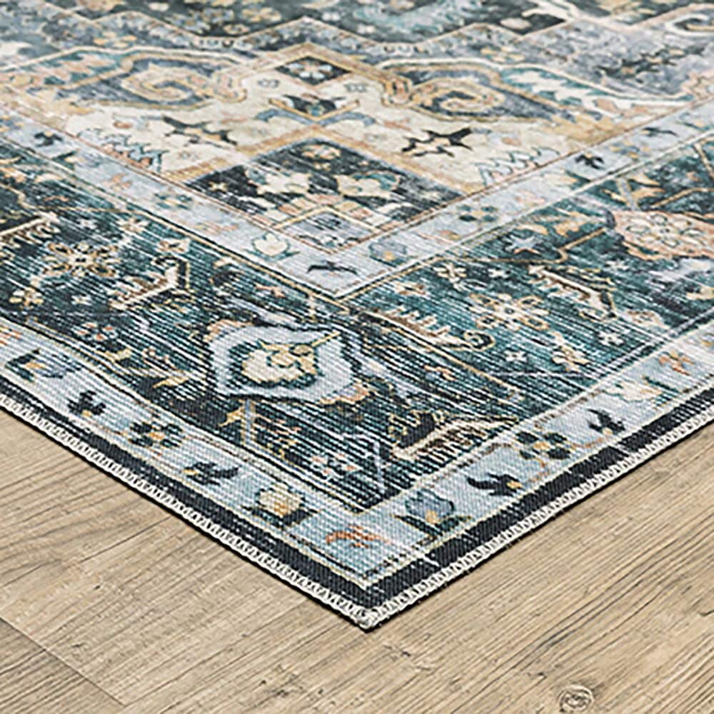 Oriental Weavers Charleston Medallion 7&#39;6&quot; x 10&#39; Blue Area Rug, , large