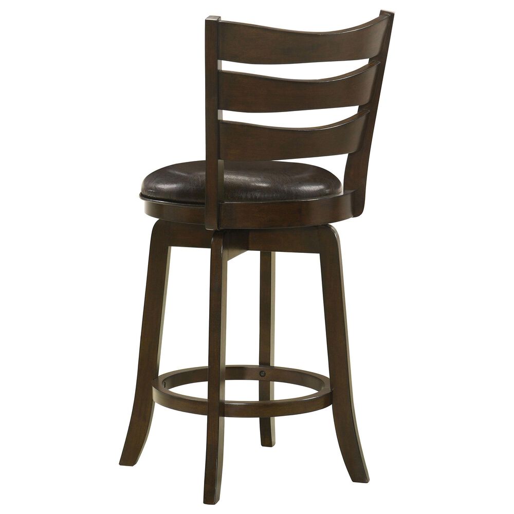 Coaster Murphy Swivel Counter Stool in Dark Cherry, , large