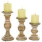 Maple and Jade 6", 8", 10" Decorative Candle Holder in Light Brown (Set of 3), , large
