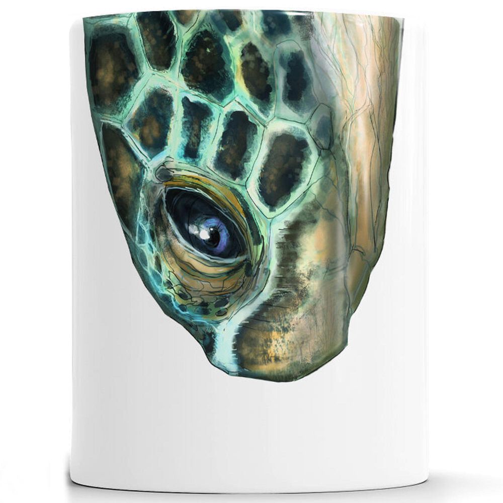 American Brand Studio 15 Oz Sea Turtle Snout Mug in White, , large