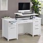 Coaster Dylan Lift Top Office Desk in White High Gloss, , large