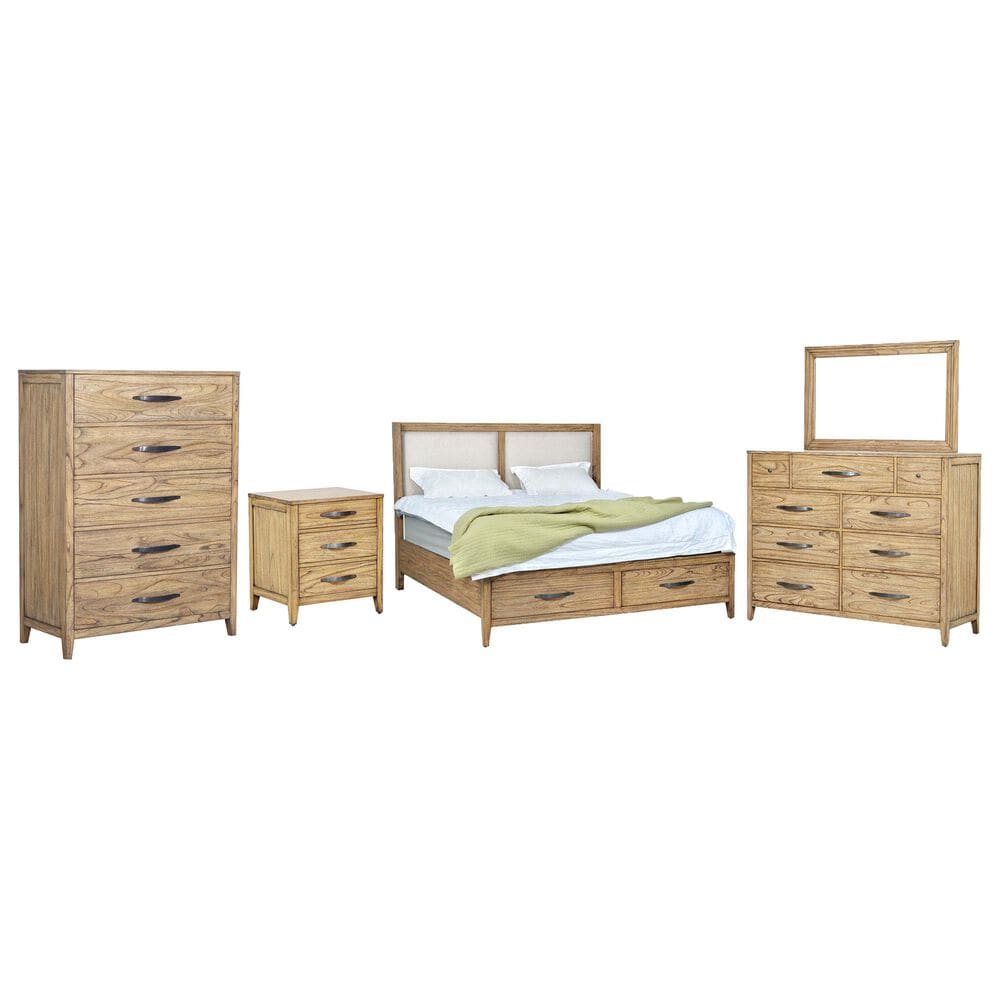 Napa Furniture Design Belgium 5-Piece King Storage Bedroom Set in Sandrift, , large