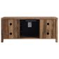 Walker Edison 58" Barn Door Fireplace Console in Rustic Oak, , large