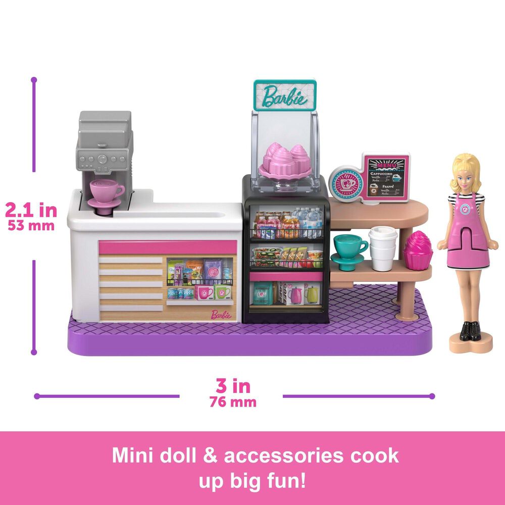 Barbie Mini BarbieLand - Bakery Playset with 1.5&quot; Doll in Multicolor, , large