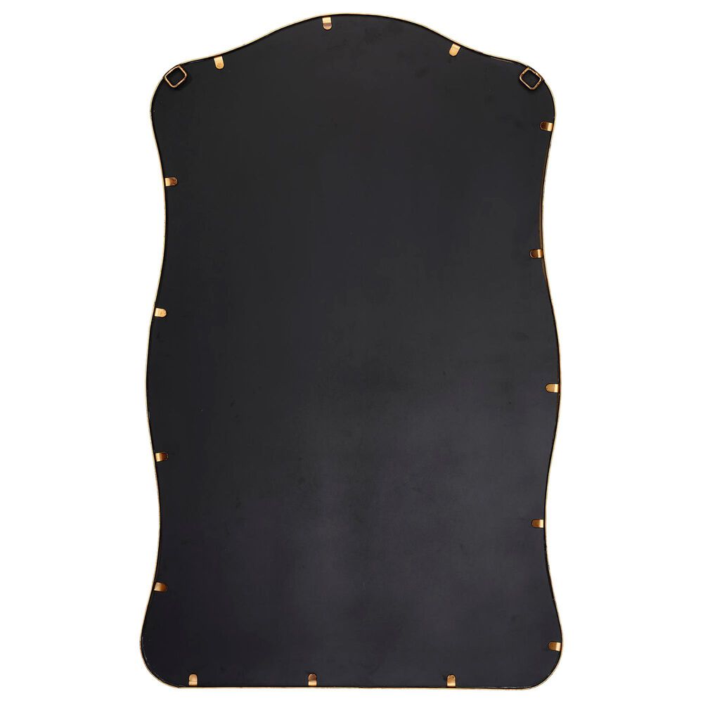 Splendor Living Cranford Wavy Wall Mirror in Antique Brass, , large
